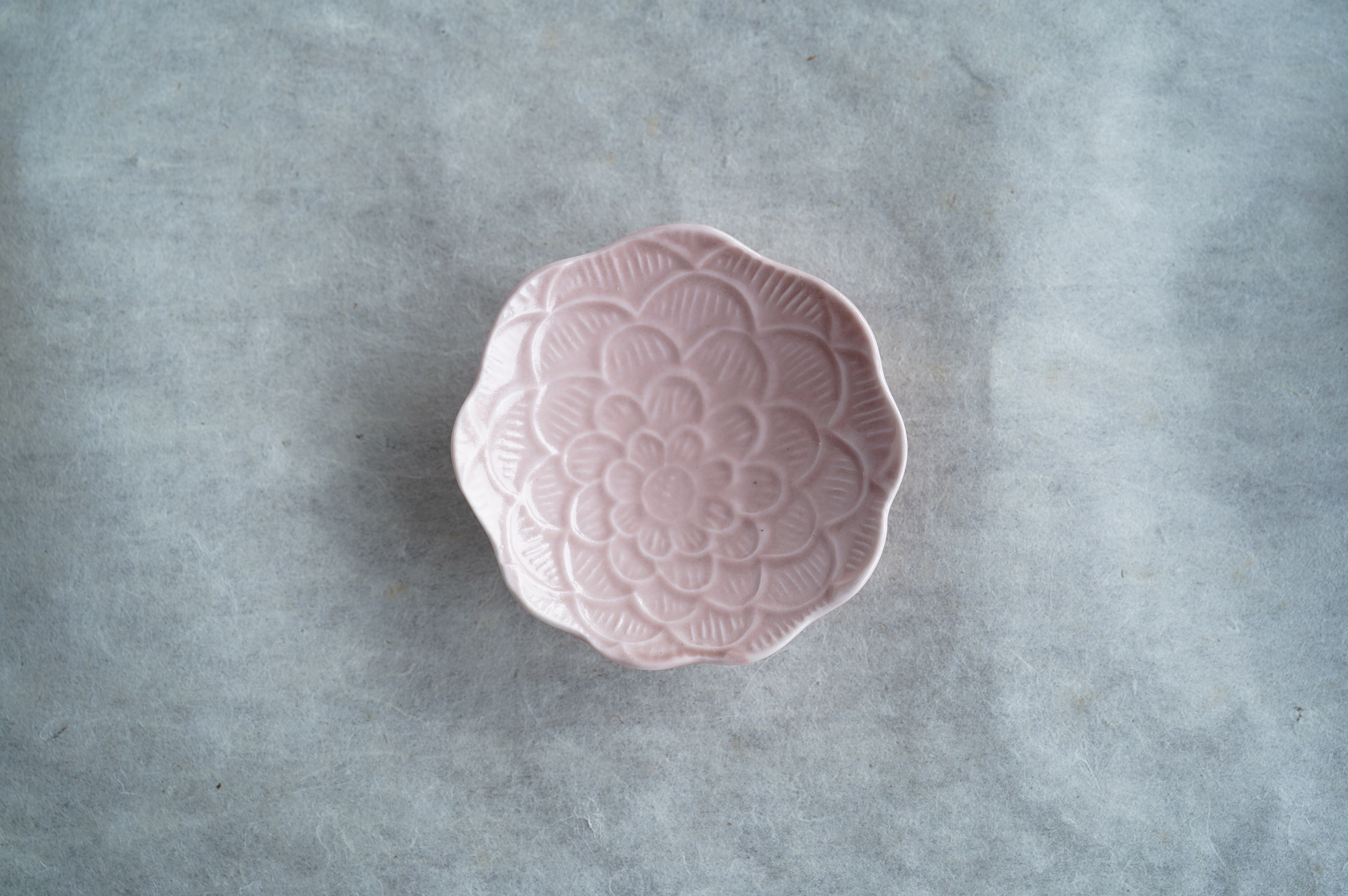 牡丹文豆皿/ピンク