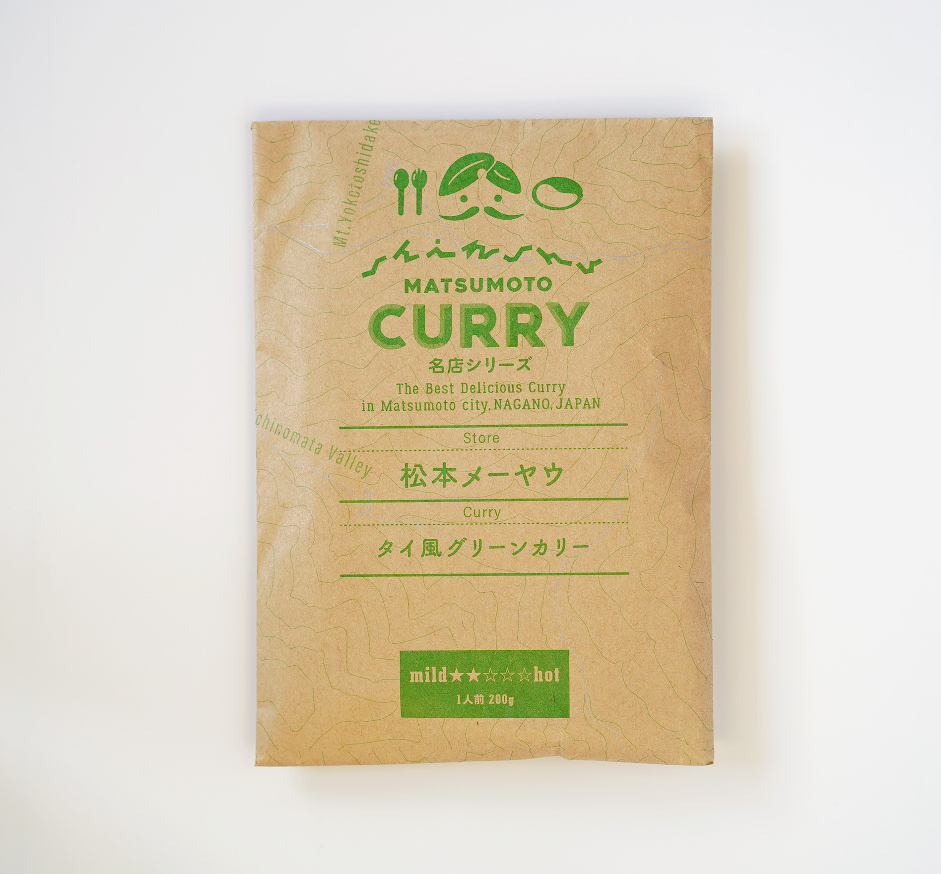〈メーヤウ〉　タイ風グリーンカリー　　辛さレベル★★<p>ココナッツミルクは控えめに豚バラ肉を使い、旨味とコクを効かせたタイ料理の定番。茹でたブロッコリー等を加えても美味しく召し上がれます。